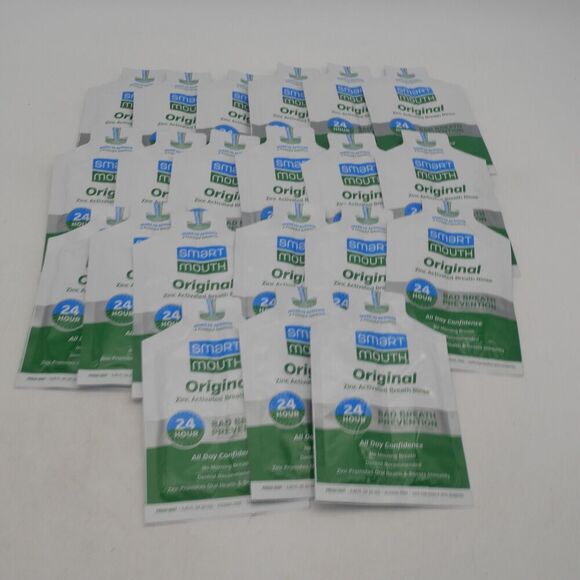 Lot of 21 SmartMouth Original Activated Breath Rinse Travel Packs Mint Exp. 7/24 - Picture 1 of 4